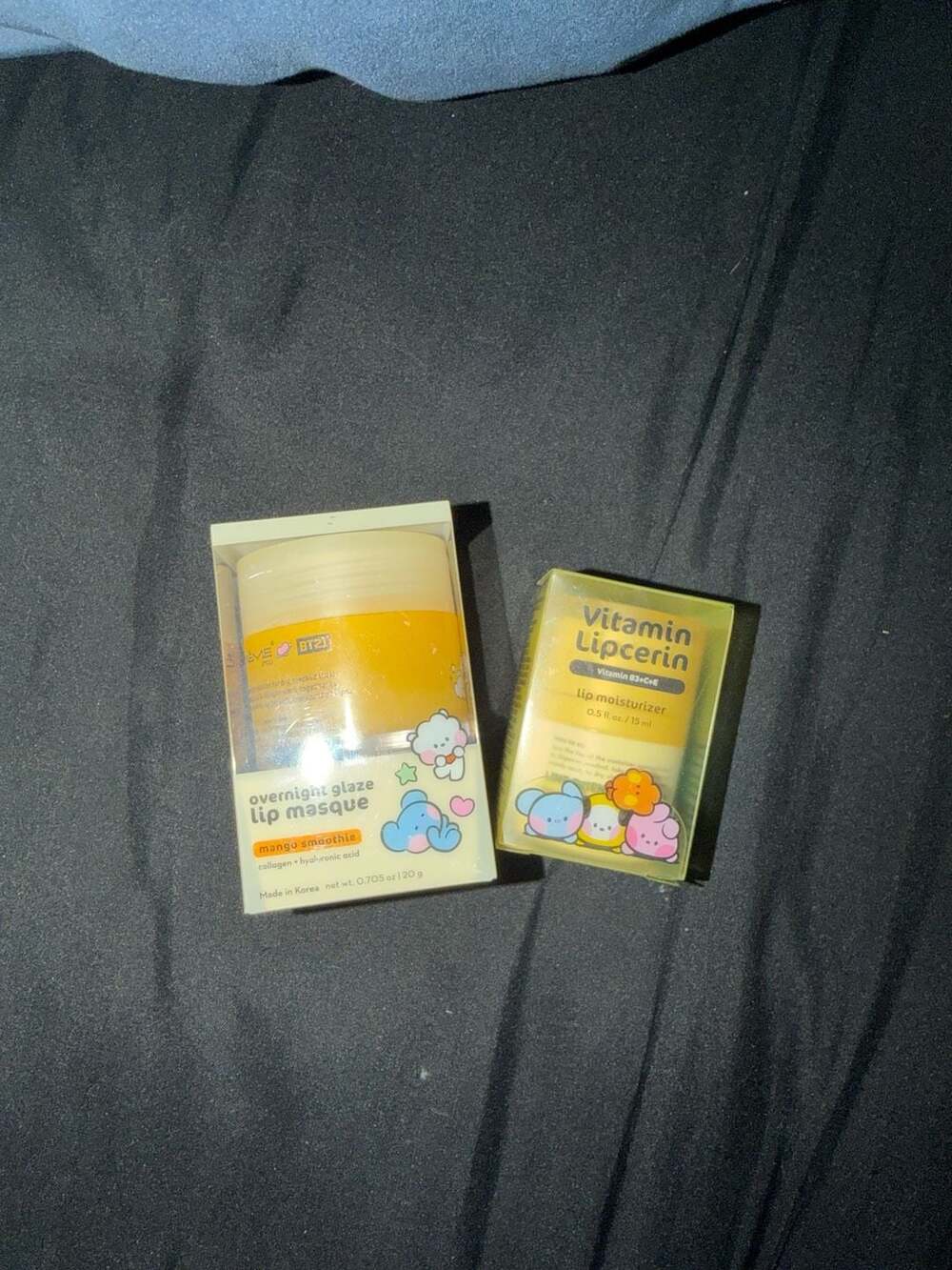 The Crème Shop BT21 Mango Smoothie Overnight Lip Masque and Vitamin Lipcerin Set